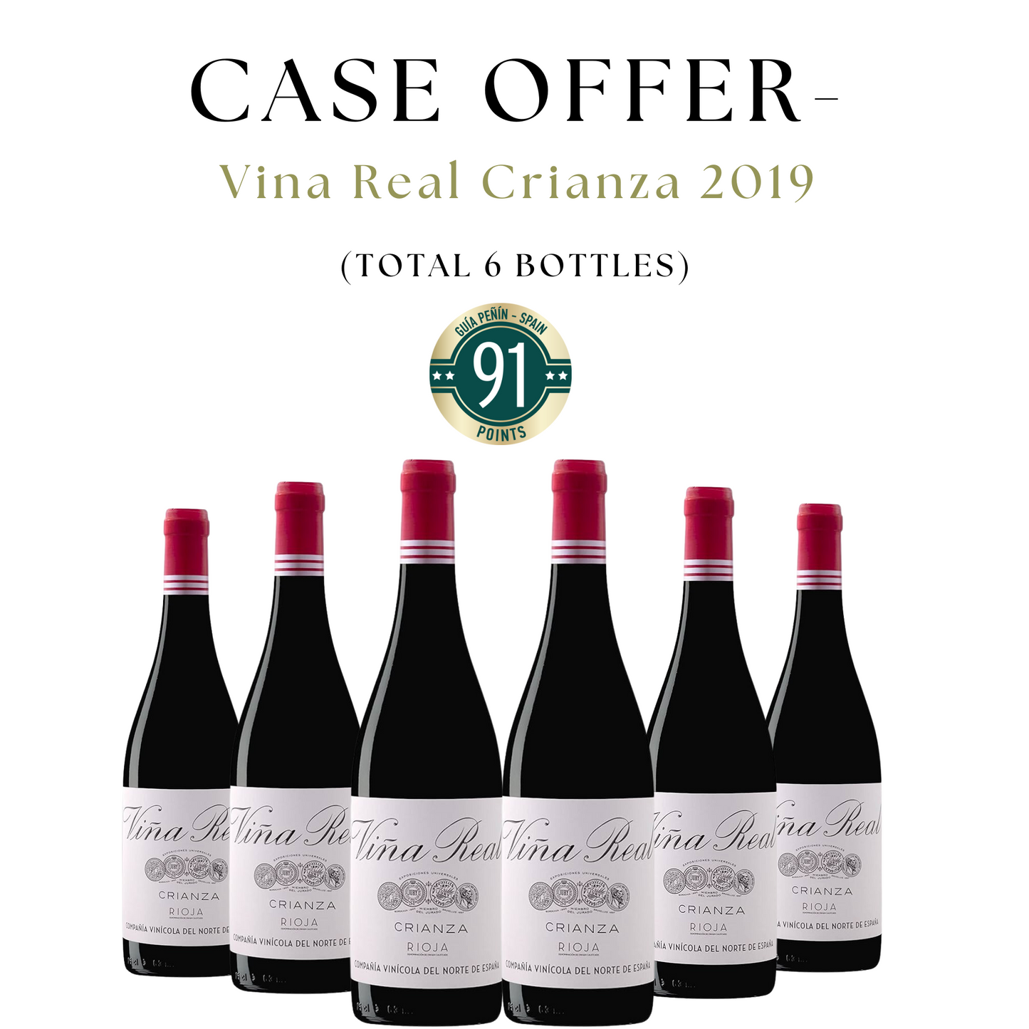 Case Offer - Vina Real Crianza 2019 (6 Bottles)