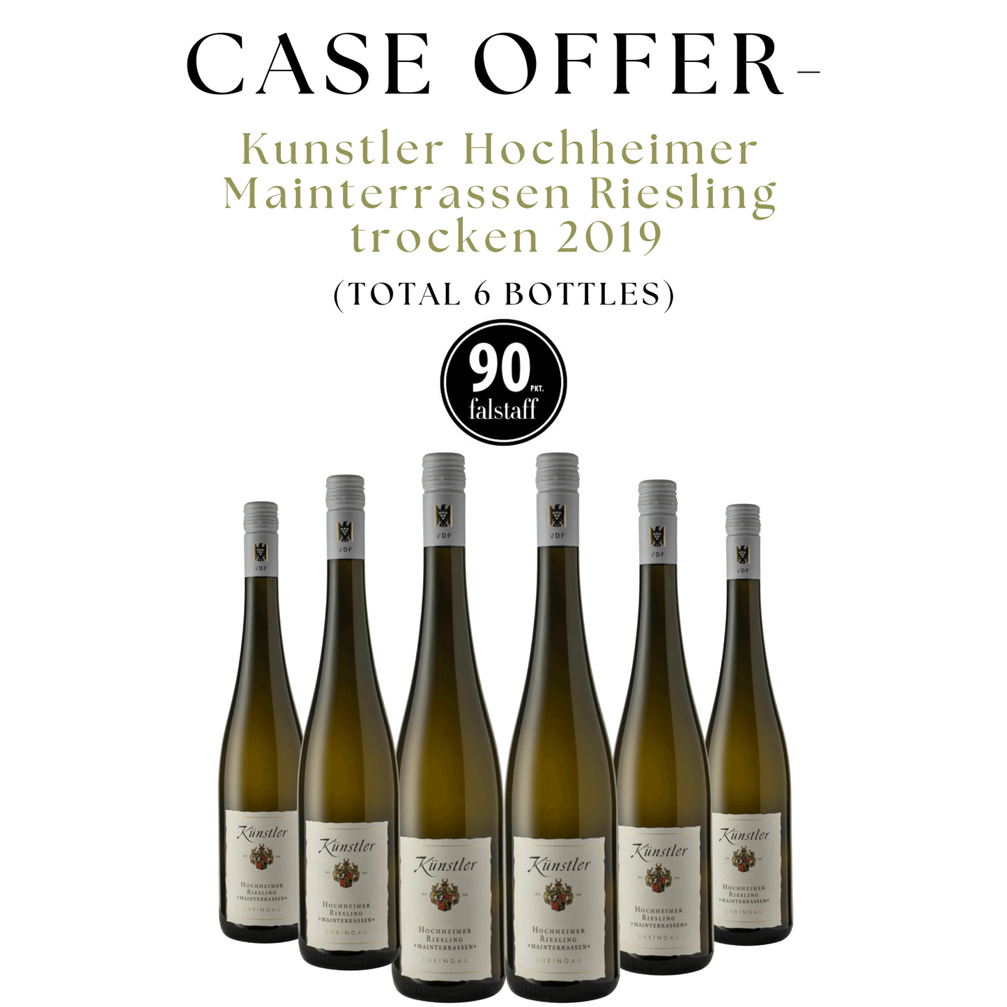 Case Offer - Kunstler Hochheimer Mainterrassen Riesling trocken 2019 (6 Bottles)