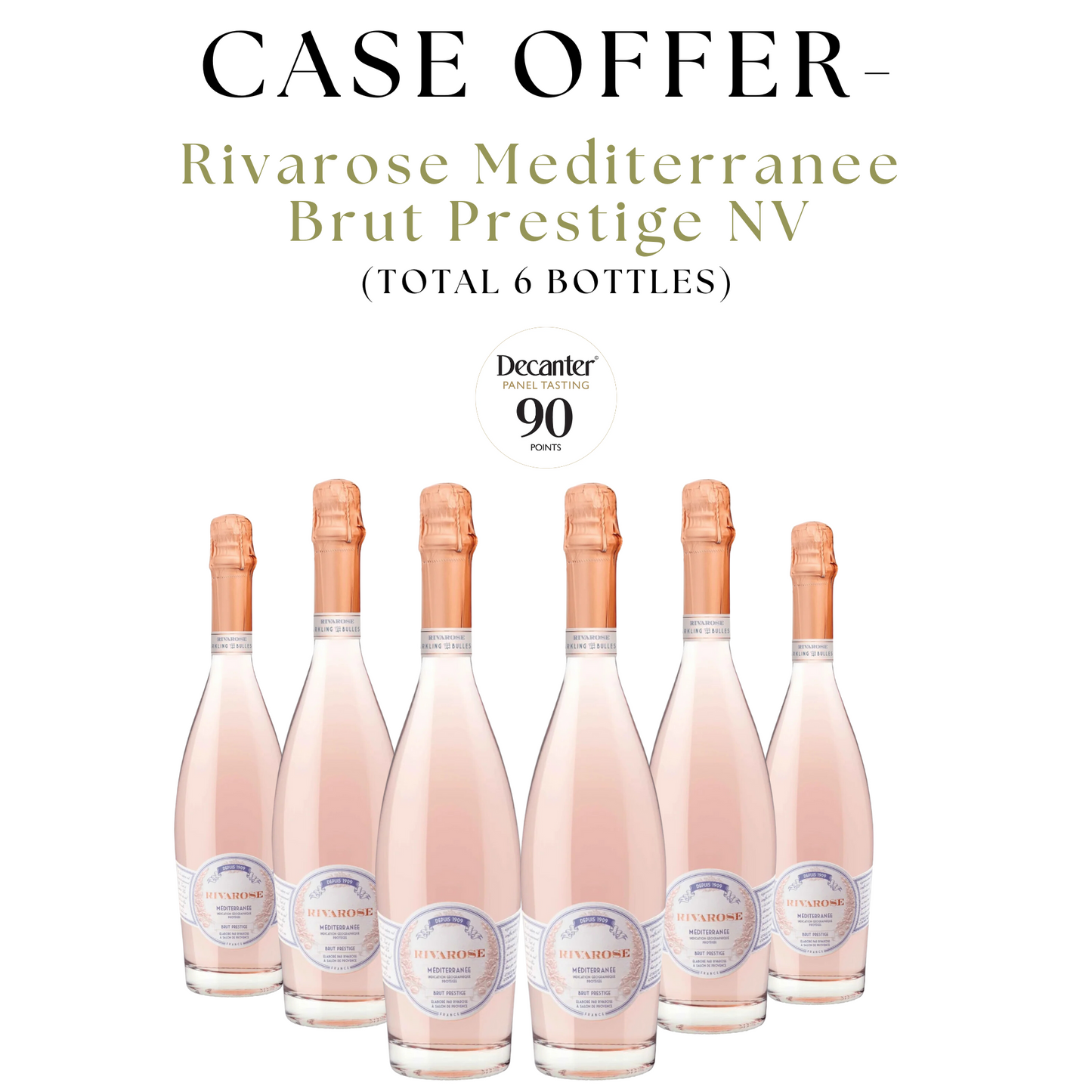 Case Offer - Rivarose Mediterranee  Brut Prestige NV (6 Bottles)